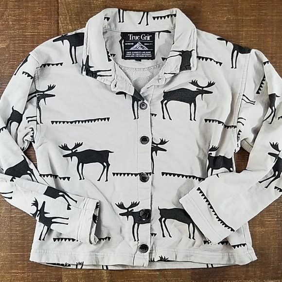 True Grit Sweaters - True Grit Moose Oversized Sweater Jacket USA Made